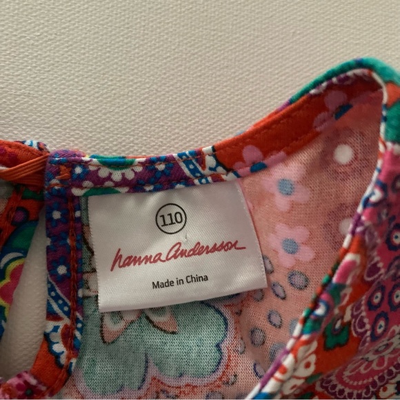 Hanna Andersson 110 Girls 5 Floral Paisley Dress - Picture 5 of 10